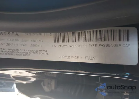 2014 Maserati Ghibli S Q4 z USA, uszkodzony, nr VIN ZAM57RTA6E1086518